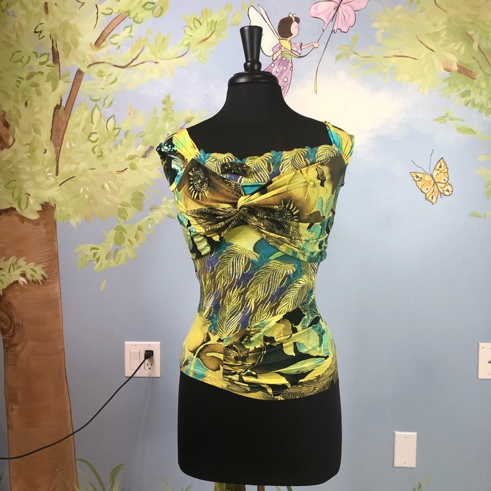 Adam Pour Eve Floral Top Women size 2